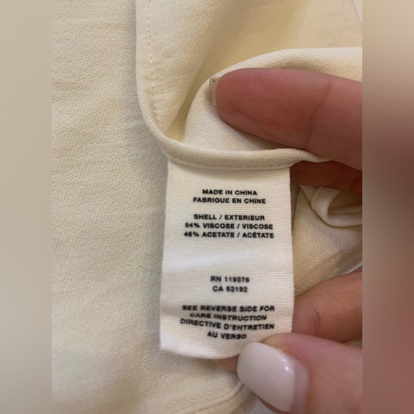 Helmut Lang Side Drape Asymmetrical Hem Tank Top Blouse Party Cream medium (L) - Picture 2 of 7